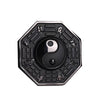 Octagonal black obsidian pendant with silver-tone trigrams around a central yin yang symbol