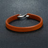 Vintage Leather Plain Strength Buckle Bracelet