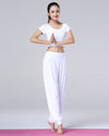 Solid Color Yoga Dance Long Harem Pants Set
