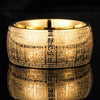 Engraved Titanium Steel Ring, Gold or Silver Tone