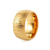 Engraved Titanium Steel Ring, Gold or Silver Tone