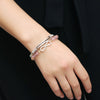 Strawberry Quartz Positivity Bracelet with Infinity Charm