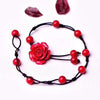 Crystal Rose Anklet, Amethyst Aventurine Rose Quartz