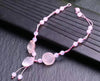 Crystal Rose Anklet, Amethyst Aventurine Rose Quartz