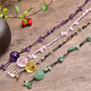 Crystal Rose Anklet, Amethyst Aventurine Rose Quartz