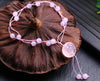 Crystal Rose Anklet, Amethyst Aventurine Rose Quartz