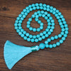 Turquoise Boho Necklace and Jewelry Set with Tassel
