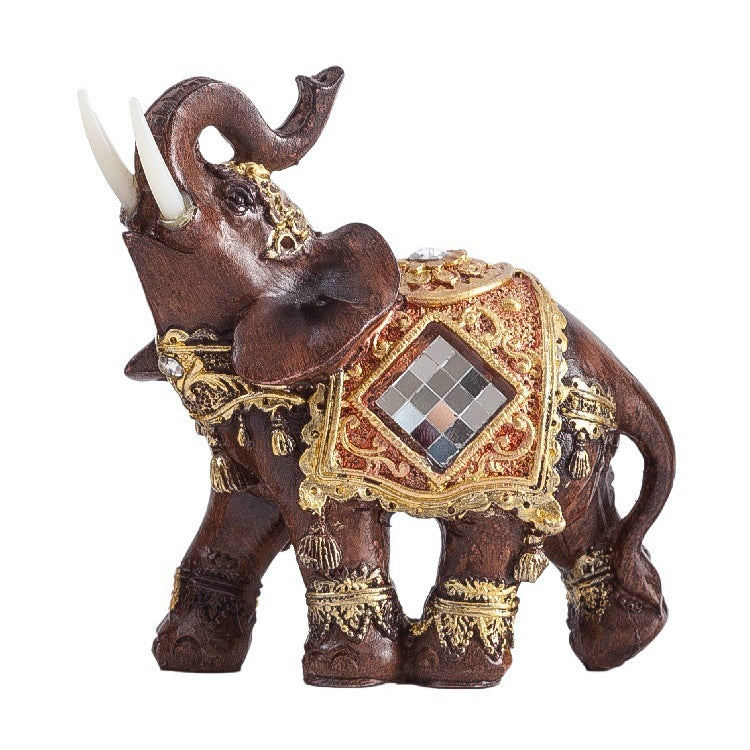 Green Feng Shui Elephant Statue Home Decor