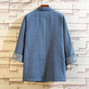 Men's Kimono Jacket with Frog Buttons and Pockets