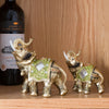 Green Feng Shui Elephant Statue Home Decor