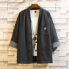 Men's Kimono Jacket with Frog Buttons and Pockets