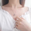 Sterling Silver Moonstone Circle Necklace