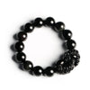 Natural Black Obsidian Pixiu Bracelet with Rainbow Eye