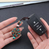 Tibetan Om Mani Padme Hum Keychain, Peace Amulet Car Key Ring