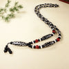 Nine-Eye Dzi Bead Red Agate Necklace