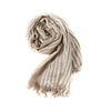 Striped Cotton Blend Scarf for Spring and Fall