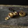 Brass Gourd Keychain with Five Emperor Coins, Feng Shui Decoration