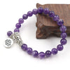 Amethyst Crystal Lotus Balance Bracelet