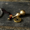 Brass Gourd Keychain with Five Emperor Coins, Feng Shui Decoration