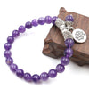 Amethyst Crystal Lotus Balance Bracelet