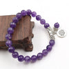 Amethyst Crystal Lotus Balance Bracelet