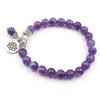 Amethyst Crystal Lotus Balance Bracelet