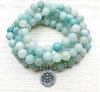 108 Bead Mala Bracelet with Lotus or Om Charm