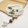 White Bodhi Seed Mala 108 Beads Protection Bracelet