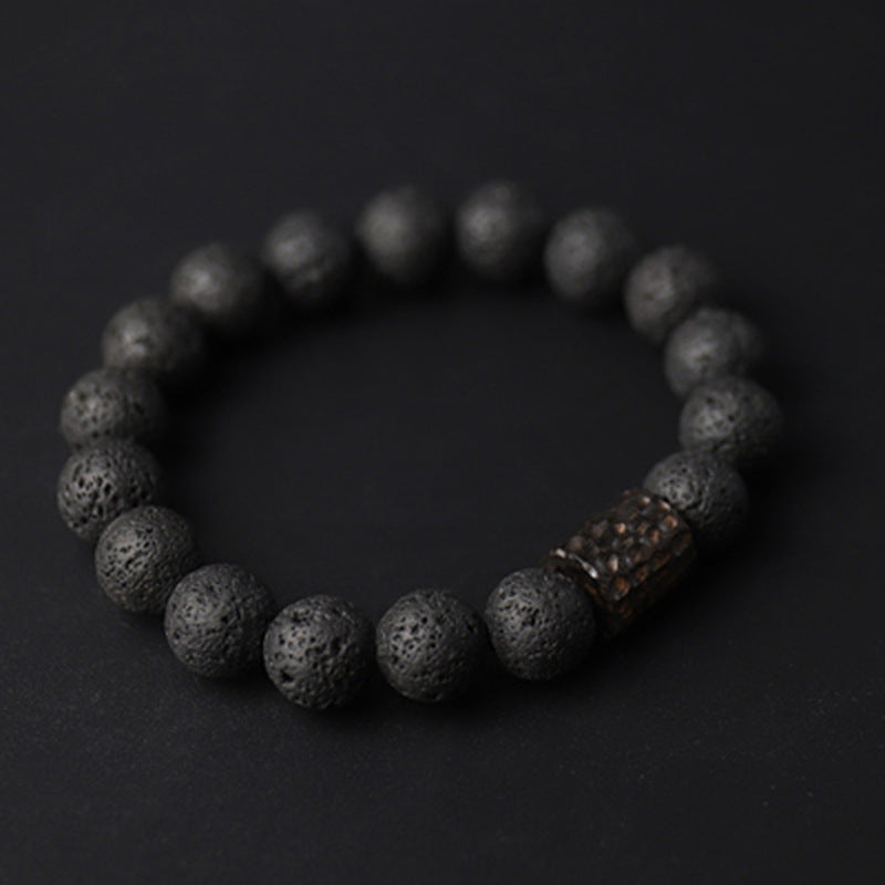 Lava Rock Support Bracelet with Stone Accent