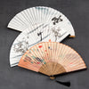 Chinese Style Bamboo Folding Fan with Tassel