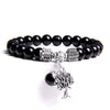 Gemstone Tree of Life Lucky Charm Stretch Bracelet