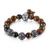 Men's Titanium Steel Mantra Bracelet with Stone Beads
