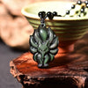 Natural Rainbow Obsidian Fox Pendant Necklace