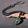 Natural Rainbow Obsidian Fox Pendant Necklace