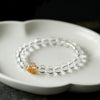 Clear Quartz Black Obsidian Dragon Bracelet