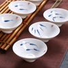Blue and White Porcelain Koi Fish Teacup, Hand Painted Jingdezhen Ceramic Tea Bowl
