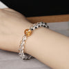 Clear Quartz Black Obsidian Dragon Bracelet