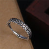 Sterling Silver Coin Design Adjustable Ring