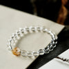 Clear Quartz Black Obsidian Dragon Bracelet