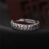 Sterling Silver Coin Design Adjustable Ring