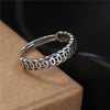 Sterling Silver Coin Design Adjustable Ring