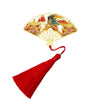 Chinese Style Brass Fan Bookmark with Tassel