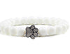 Save A Dog Stone Bracelet with Paw Charm, 8mm Beads