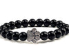 Save A Dog Stone Bracelet with Paw Charm, 8mm Beads