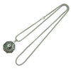 Yin Yang Necklace Pendant with Bagua Symbol in Silver Tone