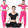 Solid Color Yoga Dance Long Harem Pants Set