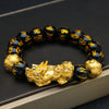 FengShui PiXiu Wealth Bracelet with Black Beads