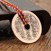 Copper Taoist Coin Pendant with Five-Color Rope