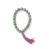 Green Bodhi Seed Bracelet with Tassel and Charms