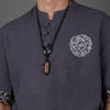Agate Dzi Necklace with Om Mani Padme Hum